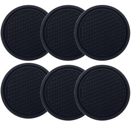 6 PACK Car Cup Holder Coasters, Universal Auto Cup Holder Insert Coaster Non-Slip Cup Mats Anti Dust Cup Holder Anti Slip Universal Vehicle Interior Accessories Cup Mats for Car Truck