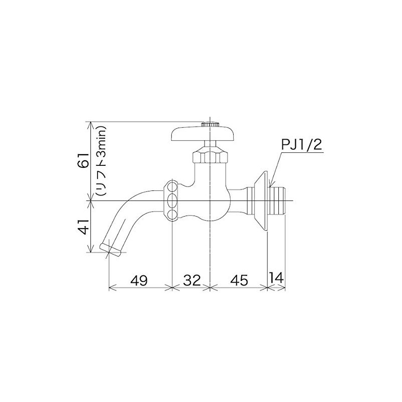 KVK K112SPZ Double Mouth Horizontal Faucet with Outdoor Hose Connection