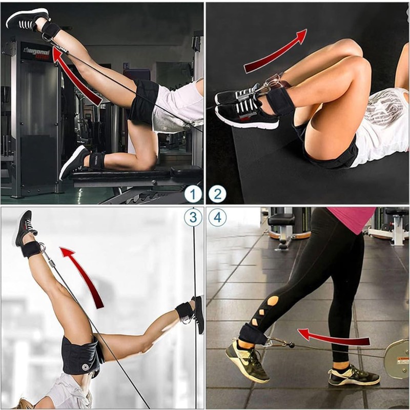 Ankle Strap Ankle Resistance Band Wrist Cuff Padded Strap Adjustable