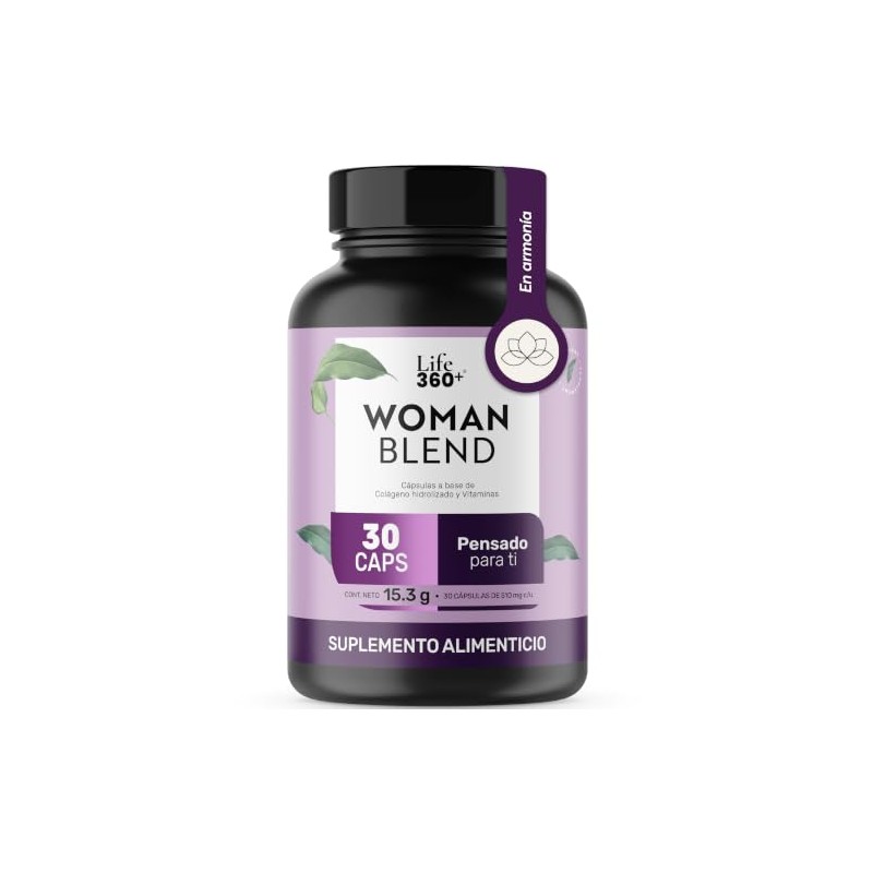 Life 360 Woman Blend Multivitamínico Mujer Colágeno Cápsulas