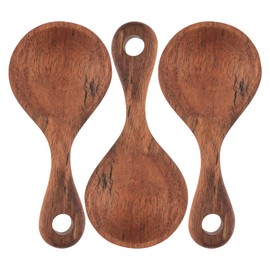 Karma Short Wood Tasting Spoons Set - Short Wood Spoons for Cooking - Wood Kitchen Utensils - Wood - Set of 3