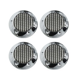 X AUTOHAUX 68mm Car Wheel Tyre Center Hub Caps Cover with Badge Sticker 4pcs