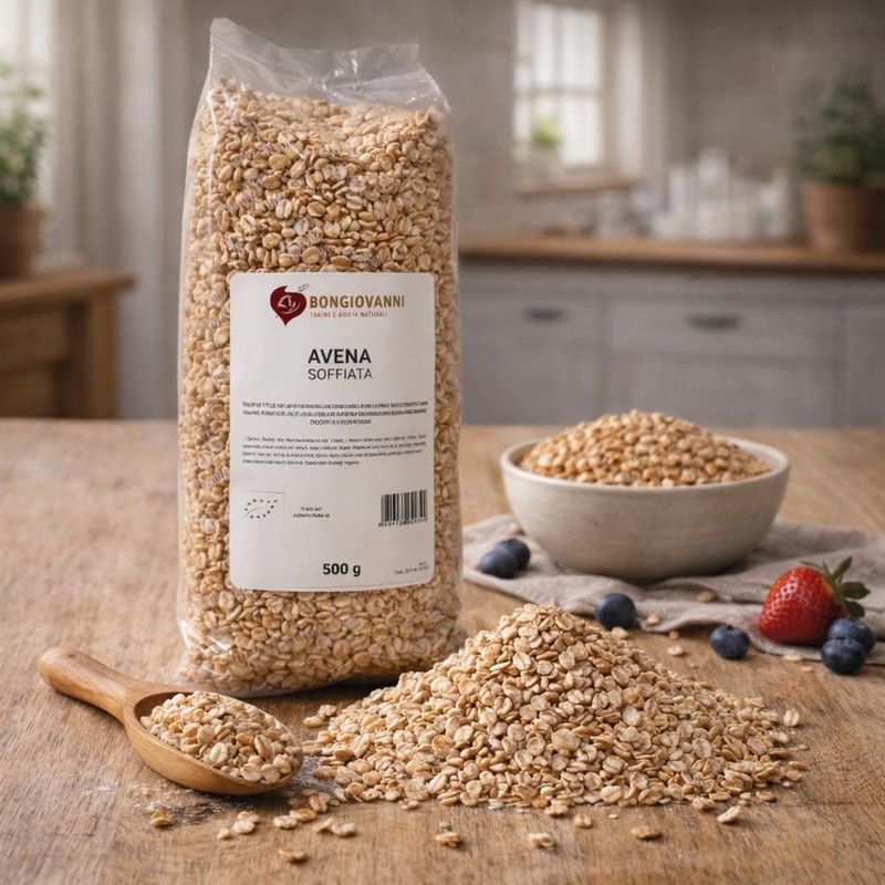BONGIOVANNI FARINE E BONTA' NATURALI Avena Soffiata Bio, Ideale per