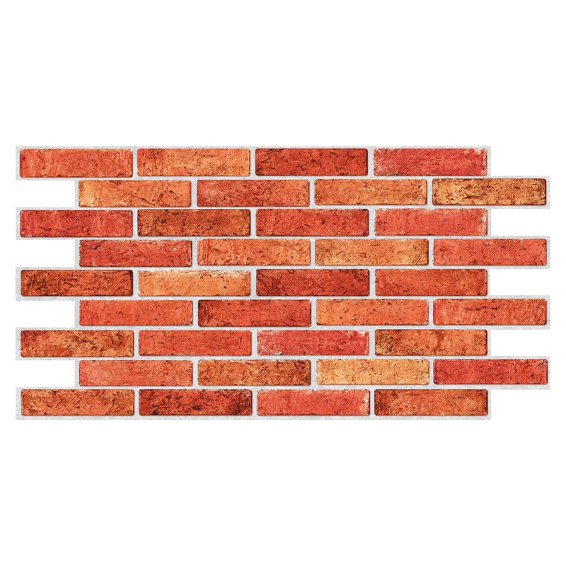 Dundee Deco Red Faux Brick PVC 3D Wall Panel, 3.2