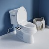 SAMODRA Raised Toilet Seat Riser, White, 3 Inch High Elevated