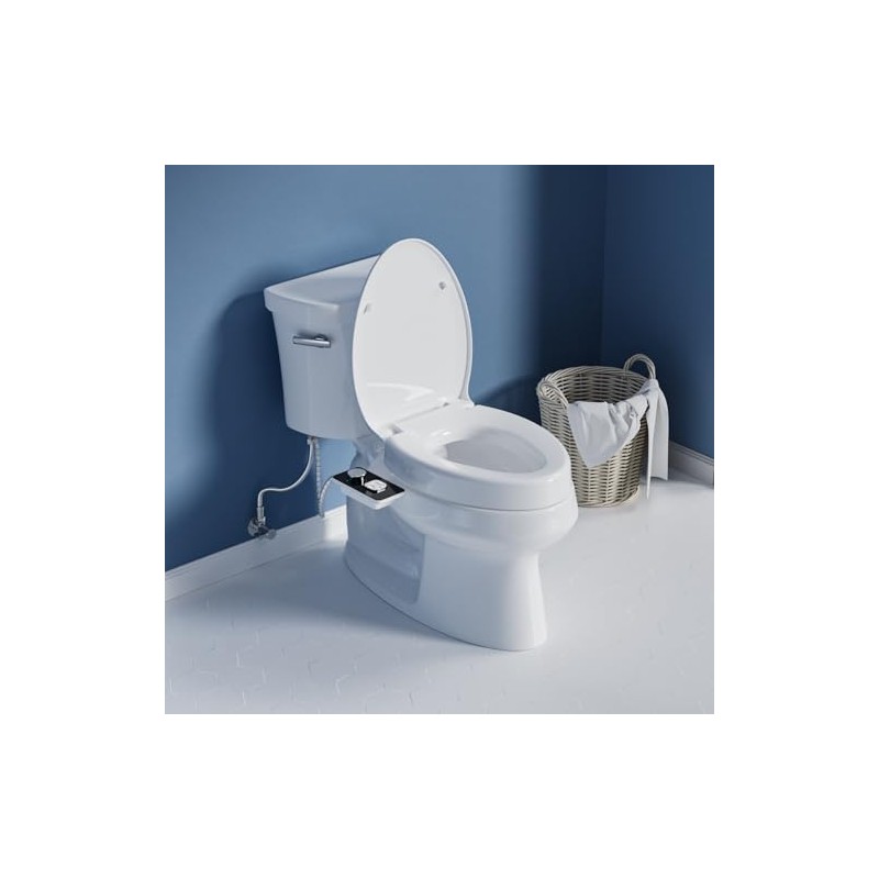 SAMODRA Raised Toilet Seat Riser, White, 3 Inch High Elevated
