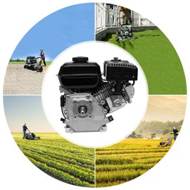 4-Stroke Gas Engine Motor 212cc 7.5HP Kart Engine Pull Start Mini Bike Engine Motor with Air Cooling System and Air Filter for Honda Karts, Lawnmowers and Log Cutters (Black)