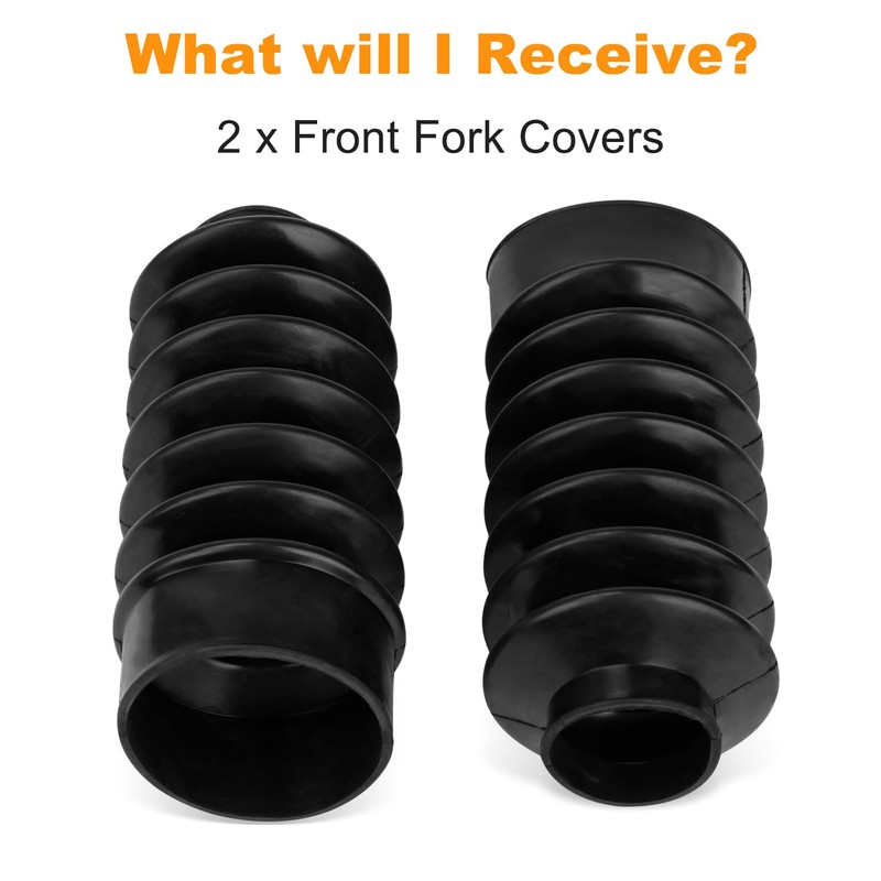 PSLER 39mm Motorcycle Front Fork Covers Guards Rubber Gaiters Gators