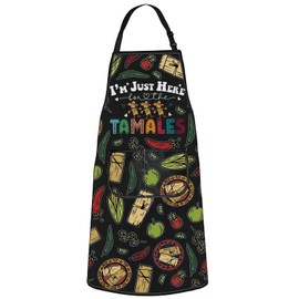 Tamales Apron Tamale Squad Gift Tamale Team Apron Tamale Making Crew Apron Tamales Theme Aprons Tis The Season For Tamales Apron (I'm Just Here bl UK2)