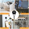 MIKEDE 120 LBS Black Magnetic Hooks, 6 Pack Swivel Swing