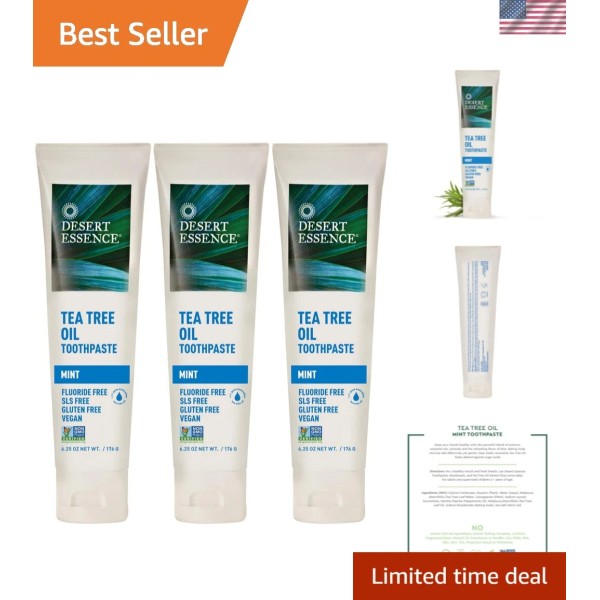 Unbranded Deep Cleaning Gluten-Free Mint Toothpaste with Natural Tea Tree