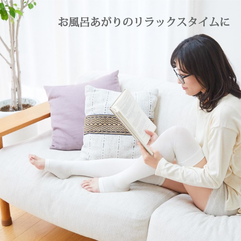 Cocoon Fit, 55% Silk, Refreshing Knee-High Legs, Made in Japan,