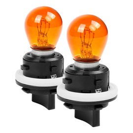 92166-3K000 Front Turn Signal Socket+Bulb for Kia Hyundai, 2Pcs, Amber