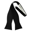 Black Satin Self Bow Tie - Pocket Square Option: No