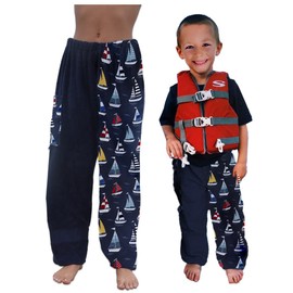 Paradise Towelwear Towel Pants for Swimmers – Sailboats - Cotton Terry Towel Pants – Beach Coverup – Resort Wear – Swim wear - Size Adult XL Navy