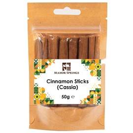 Cinnamon Sticks (Cassia) 50g by Manor Springs