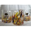 Murano NWT Murano Confetti Mosaic Glass Cup Yellow Splatter Spots
