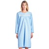 Casual Nights Women's Long Sleeve Micro Fleece Cozy Floral Nightgown