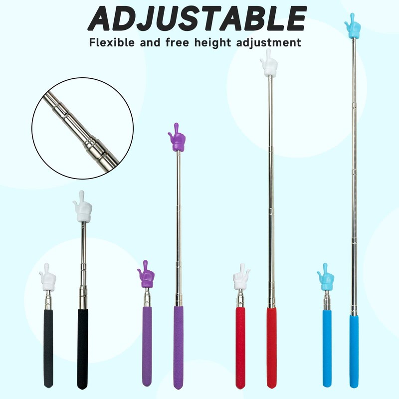 4 Pack Telescoping Pointer Whiteboard Teachers Pointer, Pointer for Classroom,