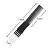 Iwobi 3 Pack Black Carbon Lift Tease Combs with Metal