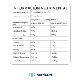 Rhodiola 60 Capsulas De 550mg Estrés Y Relajacion
