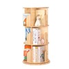 OOOK Solid Wood Rotating Bookshelf for Kids, Spinning Bookshelf Tower