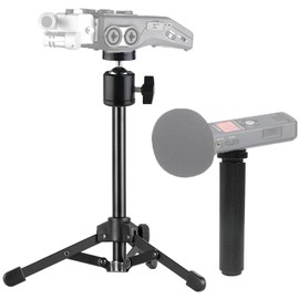 Portable Recorder Tripod Stand and Handle Grip kit Compatible with Zoom H1essential,H4n pro,H6,H1n,Q2n,H4essential,H6essential,H2n,H5 Handy Recorder and Tascam DR-40x, DR-05x, DR-07x Audio Recorder