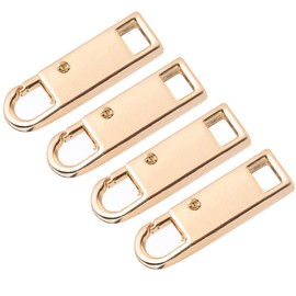 Milisten 5pcs Zipper Pull Tabs Replacement Zip Fixer Zipper Tags Repair for Clothes Suitcase Backpack DIY Craft Gold