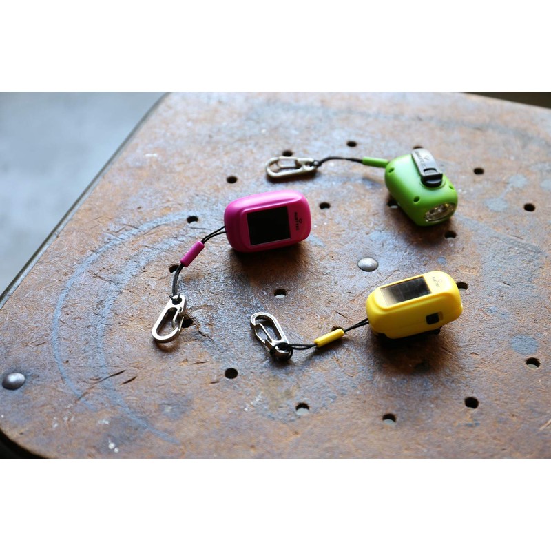 Rubitec RT-006YE Solar Flashlight, Carabiner, Yellow, W1.2 x D1.0 x