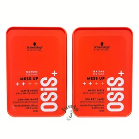 Schwarzkopf Osis+ Texture Mess Up Matte Paste,3.38oz. (2PACK)