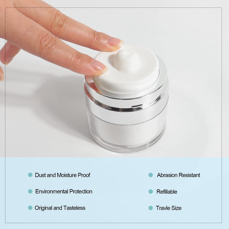 Airless Pump Jar - 0.5 Oz Lotion Dispenser with Pump
