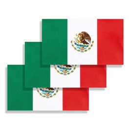 TMHTMH 3 Pcs Mexico Flag Car Stickers, 3x5 Inches Mexican Vinyl Decal for Outside of Car, Vehicles Car Window Bumper, Truck,Vehicles