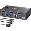 8K HDMI KVM Switch 2 Monitors 2 Computers 8K@60Hz 4K@144Hz,