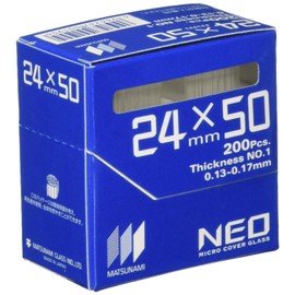 松浪 glassmaking Industrial Neo Cover Glass 24 X 50 No. 1 200 Piece c024501 