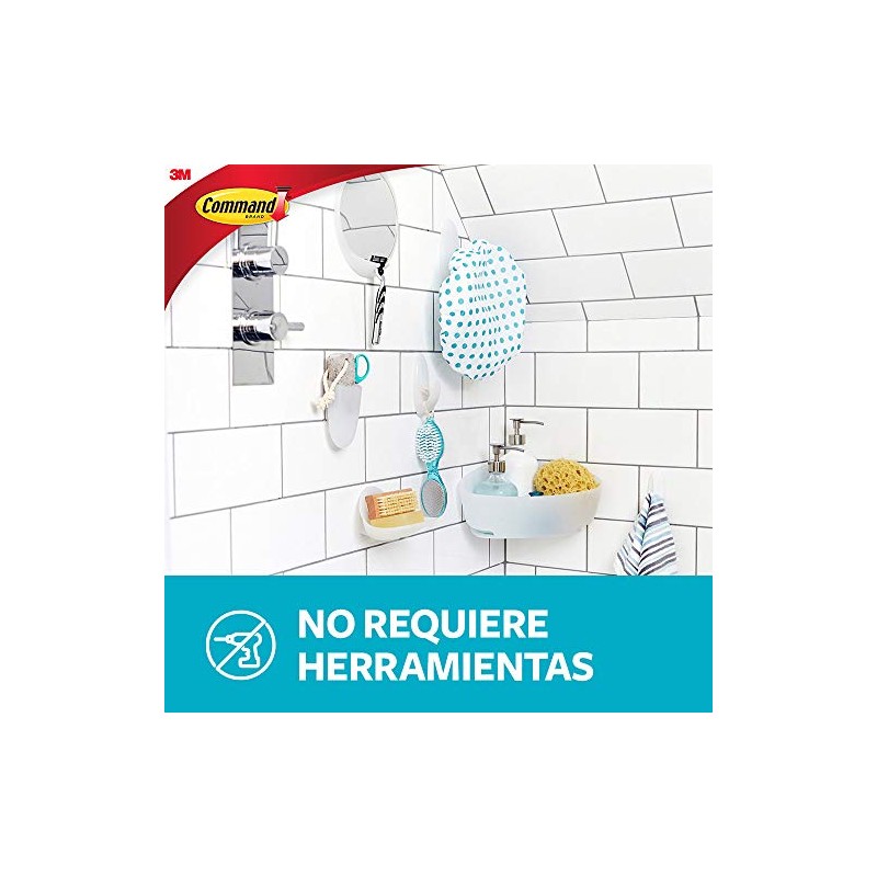 3M Command Gancho para Baño, Mediano (Modelo 17081B)
