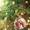 Shot2go Pack of 8 Christmas Photo Baubles Gold/Red - each