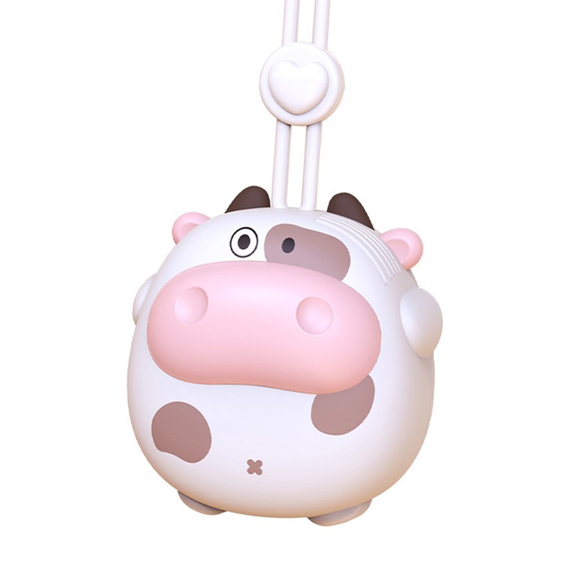 Cartoon Animal Hanging Neck Fan with Lanyard Battery Powered Bladeless
