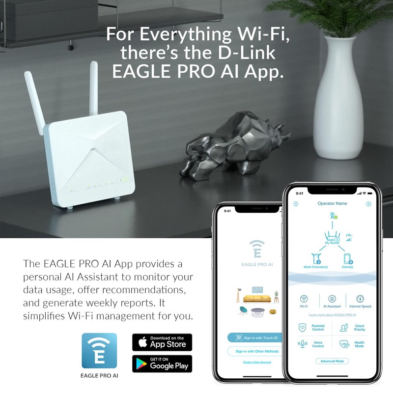 D-Link Australia 4GX / 4G+ Cat6 LTE Router - G416-AU:
