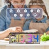 Bornore Digital Alarm Clock LED Rainbow for Bedroom with Mirror