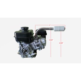 ARSPORT Exhaust with Muffler for: Subaru Robin EX17, EX13, Subaru Robin EX21, EX27 & Subaru Robin 6 HP SP170