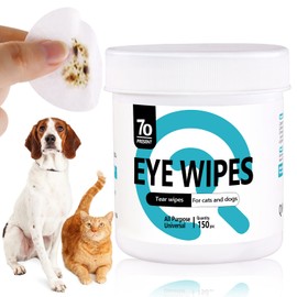 Pet Gentle Teeth Wipes, 150 Pcs Universal Cat & Dog Grooming Wipes, Natural and Safe for Removing Dirt Crust and Discharge, Hypoallergenic for Teeth, Ear, Nose