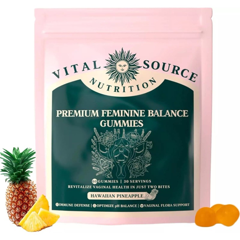 Vital Source Feminine Balance Gummies - Hawaiian Pineapple 60 Gummies