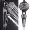 AQUABAR High-Pressure 48-mode 3-way Shower Spa Combo with Adjustable 18"