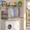 Laundry Room Shelves Wall Mounted with Wire Baskets, Over the
