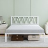 Novilla 14 Inch Full Size Bed Frame with Headboard, White