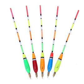 5 PCS Fishing Floats Kit, Multiple Color Lightweig Ld Float Tail Multiple Color Fishing Floats and Bobbers Fishing Gear Float (4+2g)