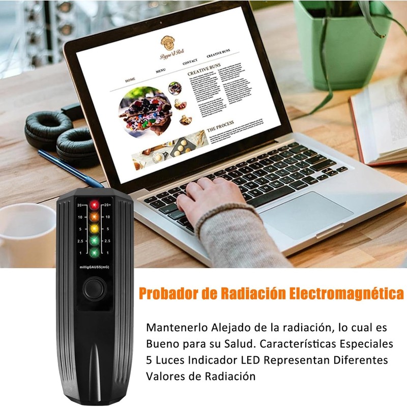 NuVeNa Medidor EMF, Detector De Campo Magnético con Indicador de