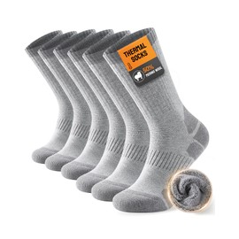 TANSTC Thermal Socks Merino Wool Socks for Men Women, Thick Warm Crew Sock for Work Walking Hiking Running Skiing and Outdoor Sports 3 Pairs