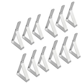KIGFA Tablecloth Clips Picnic Table Clips Flexible Stainless Steel Table Cloth Cover Clamps Table Cloth Holders Ideal for Picnics Marquees Weddings Graduation Party (12 Pack)