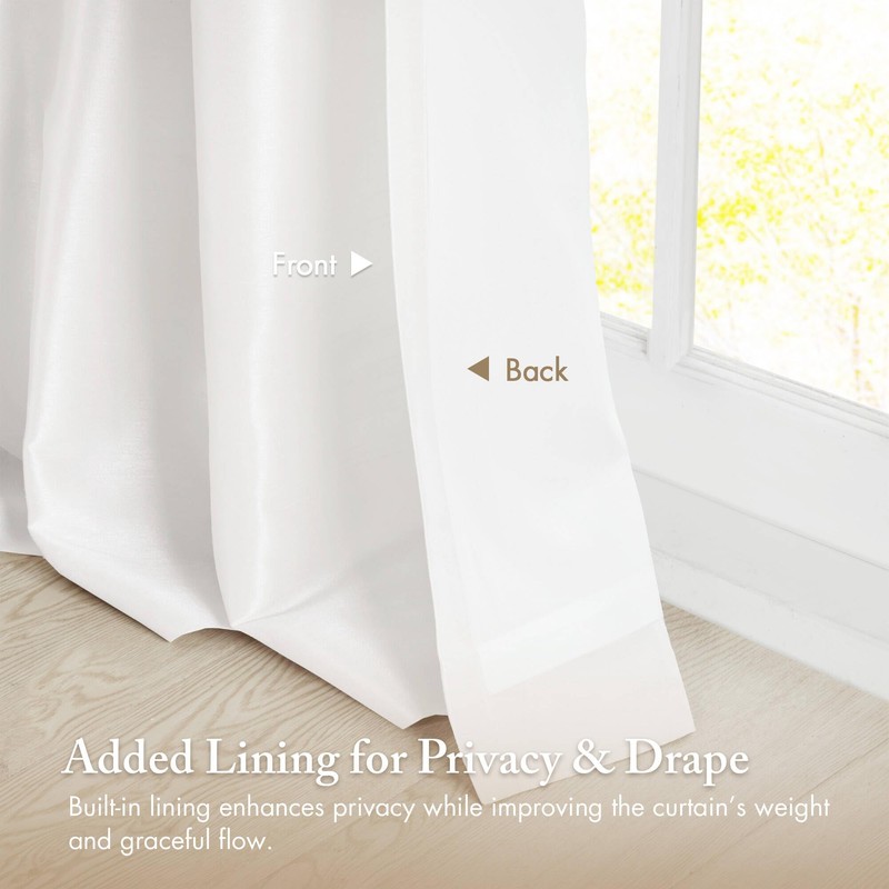 Madison Park Emilia Faux Silk Single Curtain with Privacy Lining,
